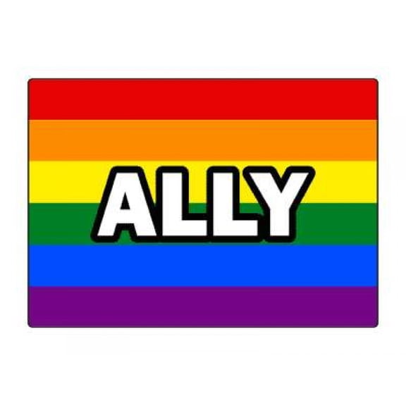 1 Pack - Ally Rainbow Pride Flag LGBTQ+ - 5x7 Inch Metal Print