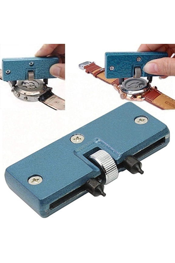 1-Pack Adjustable Watch Case Back Opener Wrench, Anchor Style Watch Back Remover Tool, Professional Watch Repair Kit for Battery Change, DIY Watchmakers TIKA