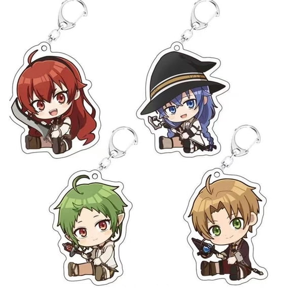 1 Pack Anime Erisu Sylphiette Figure Doll Game Roxy Migurdia Greyrat Rudeus Keychain Model Cosplay Toy for Gift