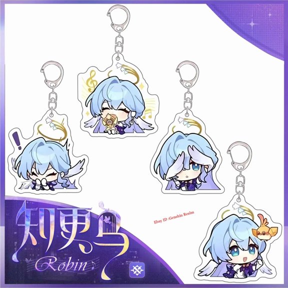 1 Pack Anime Sci-Fi RPG Robin Acrylic Keychain Decor Backpack Pendant Gift