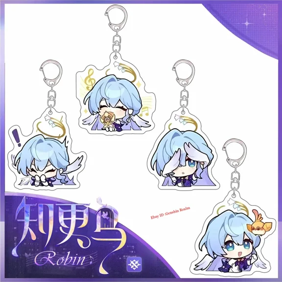 1 Pack Anime Sci-Fi RPG Robin Acrylic Keychain Decor Backpack Pendant Gift