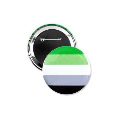1 Pack - Aromantic LGBTQ+ Pride Flag Pinback Button - 3 Inch