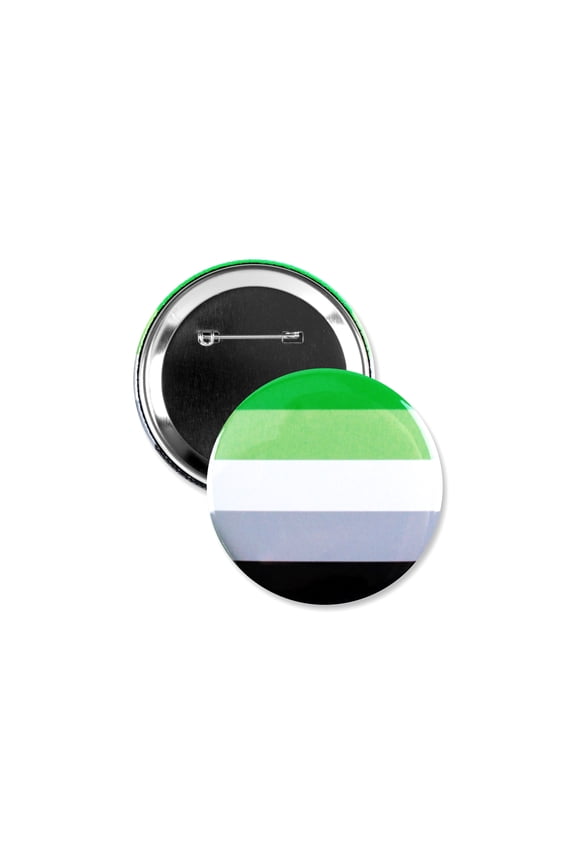 1 Pack - Aromantic LGBTQ+ Pride Flag Pinback Button - 3 Inch