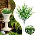 thumbnail image 1 of 1 Pack Artificial Boxwood Stems, 14'' Faux Greenery Stems Colorful Fake Flowers Branches, Outdoors UV Resistant Plastic Fake Plants, Shrubs for Vase Planters Garden Office Farmhouse Indoor Decor, L, 1 of 9