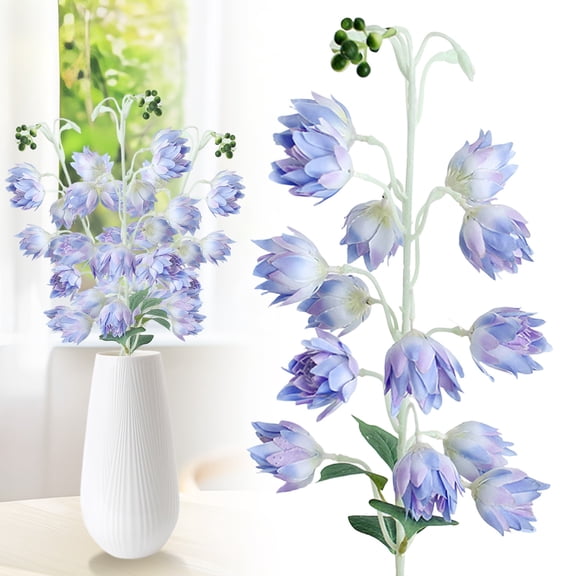 1 Pack Artificial Campanula Flower Plant Rust Resistant Corrosion Resistant For Anniversary Celebration Decor Bright Colors Muted Colors
