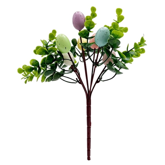 1 Pack Artificial Easter Egg Picks 11.8inch Easter Egg Tree Branches Spring Floral Picks Easter Stems for Spring Party Flower Arrangement Wreath Decor