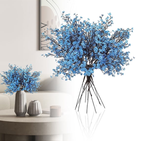 1 Pack Artificial Flowers Artificial Cherry Blossom Spray Plastic For Living Room Office Desk (E)