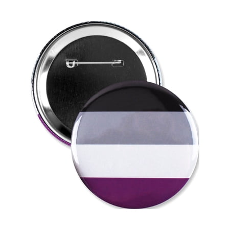 1 Pack - Asexual LGBTQ+ Pride Flag Pinback Button - 3 Inch