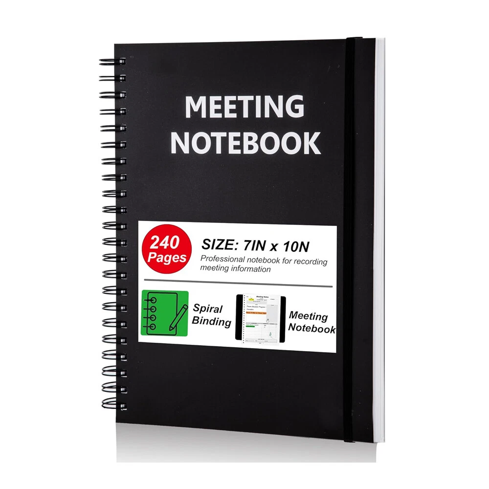 1 Pack B5 Professional Notebook Spiral Metting Notebook 7" X 10" 240 Pages Us
