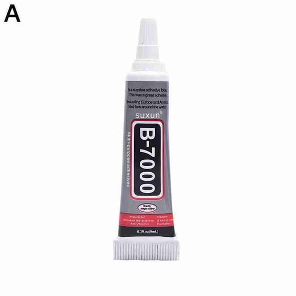1-Pack B7000 Transparent Multi-Purpose Glue for Bonding Rubber, Glass, Plastic, Wood, Leather, and More