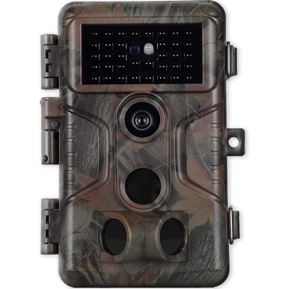 BLAZEVIDEO Trail Game Cameras - 64MP HD 1296P No Glow Night Vision, 0.1S Fast Trigger, IP66 Waterproof & Password Lock, Time Lapse/Stamp for Farm/Yard Wildlife