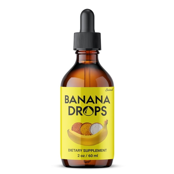 (1 Pack) Banana Drops Supplement, Advanced High Potency Formula, Liquid Extract, 1 Month Supply
