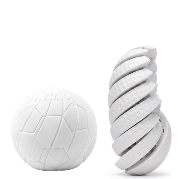 1 Pack Baseball 3D Printed Fidget Ball, Twist & Transform Stress Relief Toy, Portable Desk Accessory for Focus & Calm(Table Tennis)