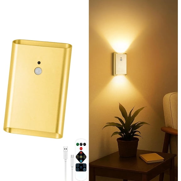 1 Pack Battery Operated Wall Sconce Light: 5000mAh Rechargeable Motion Sensor Night Light 3 Colors Wireless Sconce Magnetic Motion Sensor Stair Light Indoor LED Wall Light for Bedroom Hallway Closet