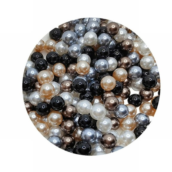 1 Pack of Beads - 150Pcs Floating Beads No Hole Floating Highlight Catching Round Beads Vase Filler Faux Pearl Home Supply - Decorative Stones - Household Stones