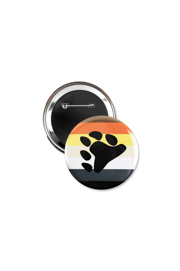 1 Pack - Bear Brotherhood LGBTQ+ Pride Flag Pinback Button - 3 Inch