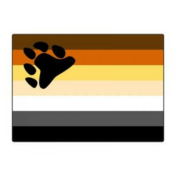 1 Pack - Bear Brotherhood Pride Flag LGBTQ+ - 5x7 Inch Metal Print