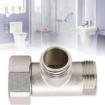 1 Pack Bidet T-adapter, 7/8"x7/8"x3/8" Polished 3-way Tee Connector for Handheld Bidet,SOLID Brass Connector,T Valve Shower Head Diverter