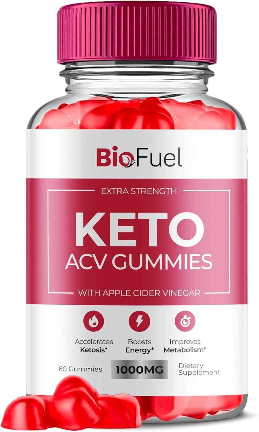 (1 Pack) BioFuel Keto ACV Gummies - Apple Cider Vinegar Supplement for ...