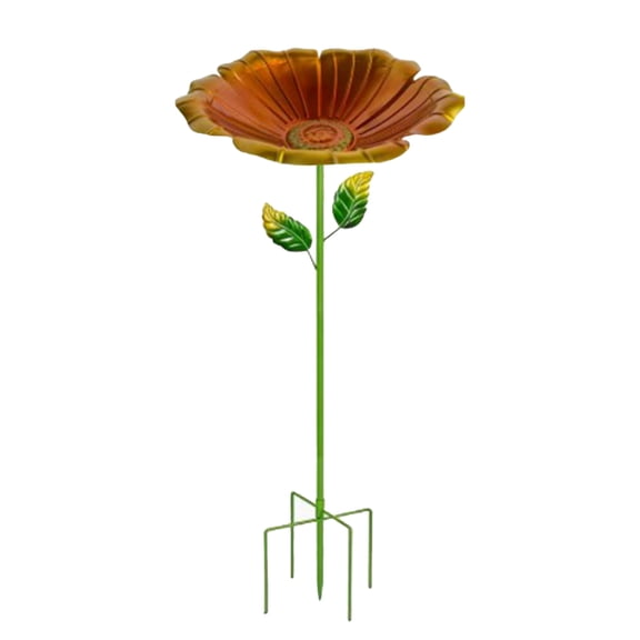 1 Pack Bird Baths for Outdoors, Colorful Bird Bath for Outside, Bird Bath with Five Stakes, Garden Flower Small Birdbath for Garden Decor