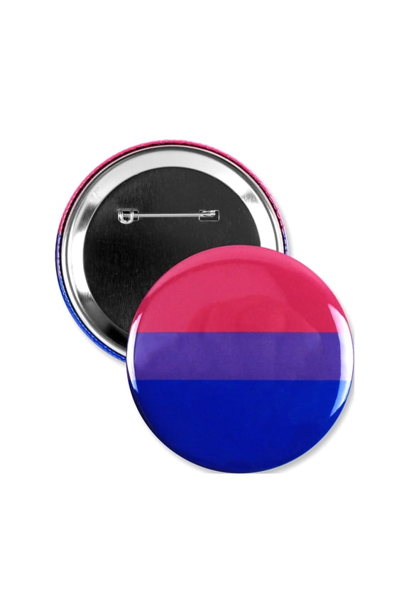 1 Pack - Bisexual LGBTQ+ Pride Flag Pinback Button - 3 Inch