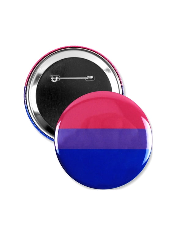 1 Pack - Bisexual LGBTQ+ Pride Flag Pinback Button - 3 Inch