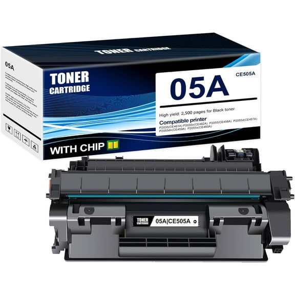 1-Pack Black 05A CE505A Toner Cartridge: Compatible 05A CE505A Replacement for HP P2035 (CE461A) P2035n (CE462A) P2055 (CE456A) P2055d (CE457A) P2055dn (CE459A) P2055x (CE460A) Printer