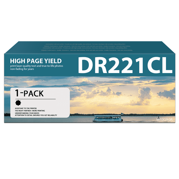 1 Pack Black DR-221CL DR221CL Compatible Drum Unit Replacement for Brother HL-3140CW 3150CDN 3170CDW 3180CDW MFC-9130CW 9140CDN 9330CDW 9340CDW DCP-9015CDW 9020CDN Printer