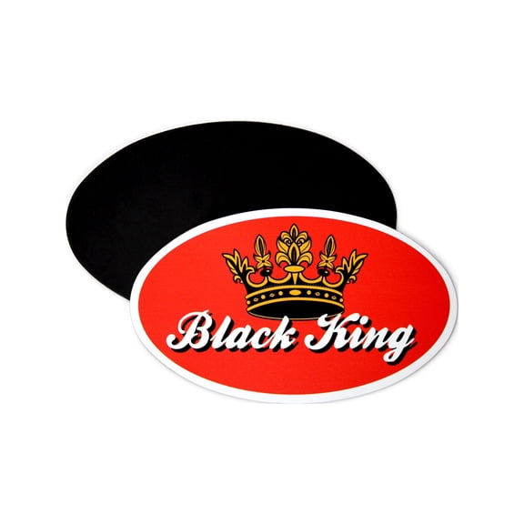 1 Pack - Black King Pride Flexible Magnet - 5x3 Inch Oval
