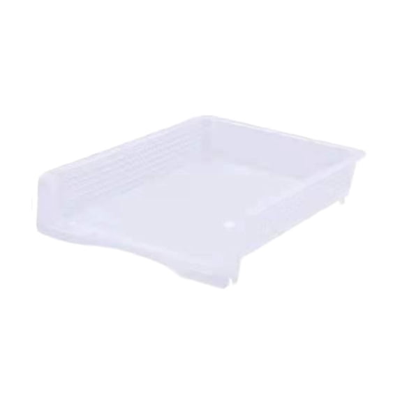 1-Pack Black Plastic Stackable Paper Tray/Basket, Stackable Office Letter Organizer Desk Tray A4 Size Plastic Paper Storage Trays,Desktop File Organizer Baskets, 12.8x9.84x2.16 Inch, Clear
