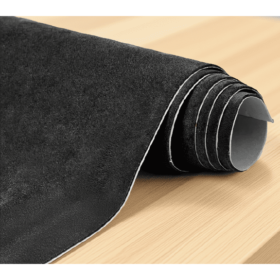 1 Pack Black Suede Fabric Wrap 17x70 Inch, Self-Adhesive Stretchable Microfiber Interior Film for Car and Home, Black
