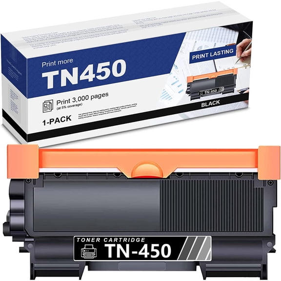 1 Pack Black TN-450 Toner Cartridge Replacement for Brother MFC-4240 Printer