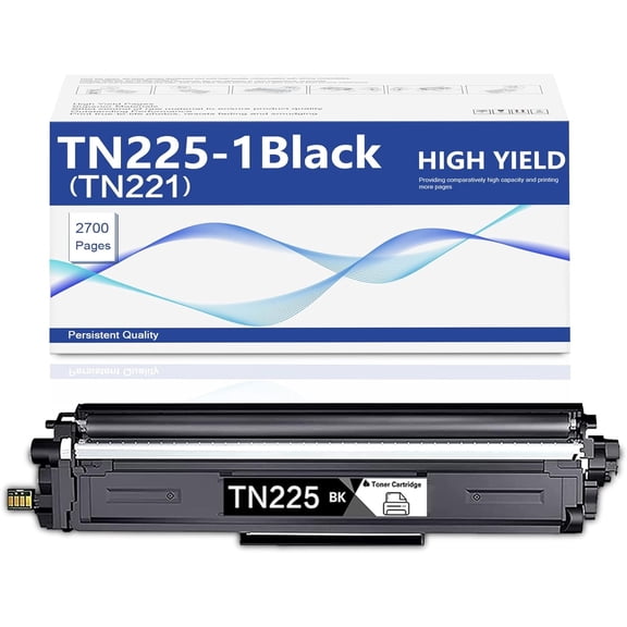 1 Pack Black TN225 TN225BK Toner Compatible Toner Cartridge Compatible for HL-3140CW 3180CDW 3150CDN MFC-9130CW 9140CDN 9330CDW 9340CDW DCP-9020CDN 9015CDW Printer Toner
