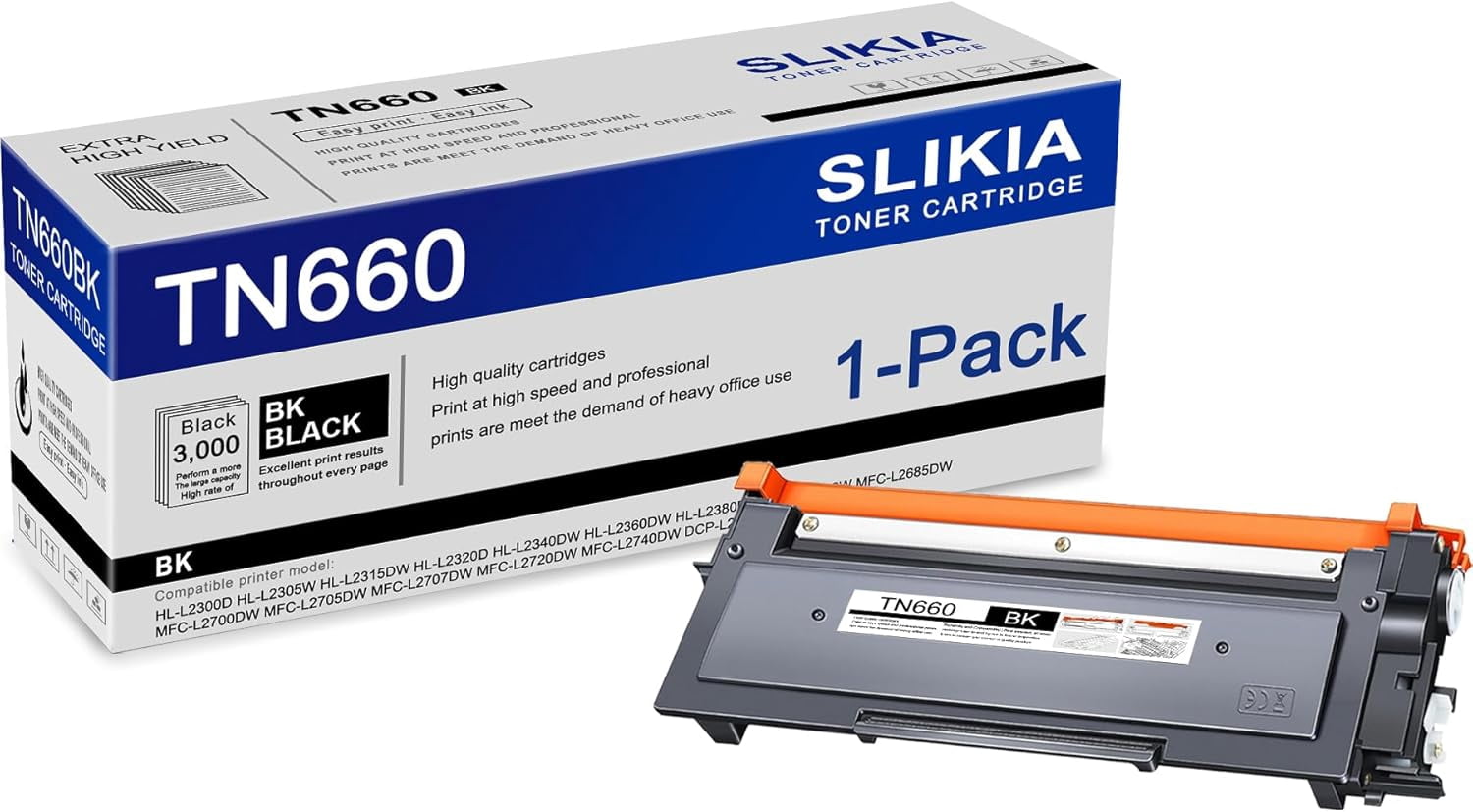 Greencycle TN660 Compatible Toner Cartridge For Brother Laser Printers MFC-L2685DW L2705DW L2740DW