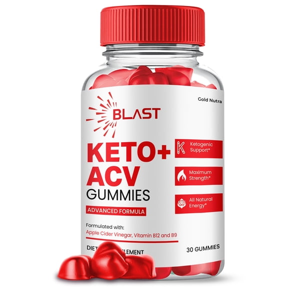 (1 Pack) Blast Keto ACV Gummies, Blast Keto + ACV Gummies Supplement Ketogenic, Premium Formula, All Natural Ingredients, 1 Month Supply