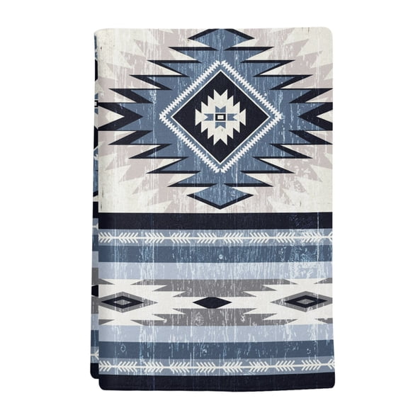 1 Pack Blue Southwestern Kitchen Towels Native Aztec Ethnic Style Geometric Decorative Dish Towel Sets Absorbent Quick Dry Hand Cloths Tea Towels for Cooking Baking Farmhouse Gifts 18x28in