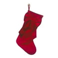 thumbnail image 1 of 1 Pack Bow Christmas Stockings, 17.7 inches Velvet Christmas Stocking Hanging Xmas Tree Decor for Home Winter Holiday Festival Party Fireplace Mantel Xmas Tree Hanging Ornament(Red,17.7x9.8"), 1 of 9