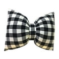 thumbnail image 1 of 1 Pack Bow Shaped Decorative Throw Pillow, 9.8x7 Inch Plaid Reversible Cushion for Sofa Couch Bed Office Car, Soft Comfortable Bow Pillow for Home Decor Accent, 1 of 4