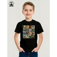 thumbnail image 1 of 1 Pack Brainrot Meme Italian For Boys & Girls,Pure Cotton Crew Neck, Short Sleeve,Geometric Print,Size From 3T-13Y, 1 of 5