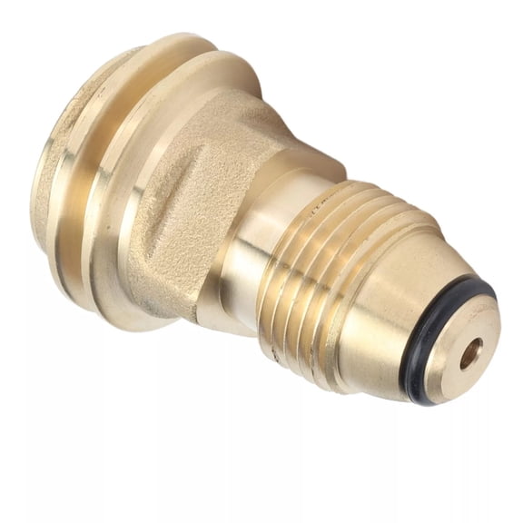1 Pack Brass Pol To Qcc1 Propane Tank Adapter - Heavy-Duty Lp Tank Valve Adapter for Bbq Grills, Heaters, Rvs, Camping Stoves - Fits 5-100 Lb Tanks