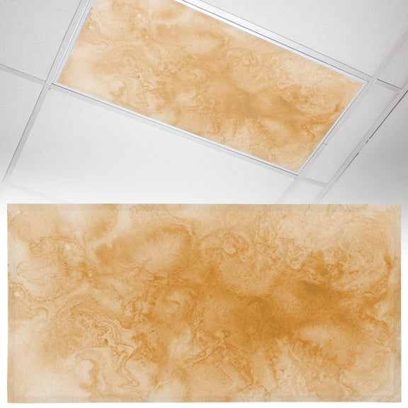 1 Pack Brown Clouds Fluorescent Light Covers for Ceiling Lights Modern Abstract Art Fantasy Smoke Fog Magnetic Ceiling Light Covers Overhead Light Filters for Office Classroom Home