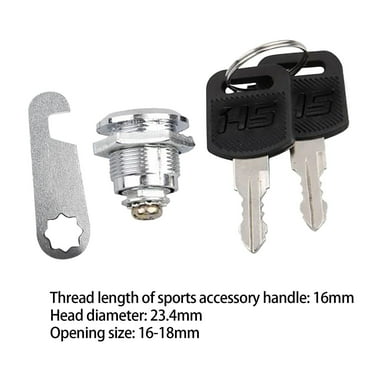 1 Pack Cabinet Locks with Keys, 16mm Cam Lock keyed Alike, Secure Drawer File Cabinet Mailbox Lock Replacement RV Storage Locks, Zinc Alloy