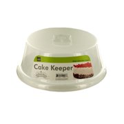 1 Pack Cake Storage Container with Handle, 12.25 Inch Round Plastic Cake Carrier with Clear Lid for Baking Storage, Dessert Transport, Party Serving and Kitchen Organization, Clear