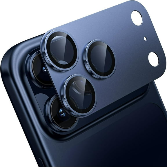 1 Pack Camera Lens Protector Compatible with iPhone 17 Pro ,Metal Aluminum Alloy Tempered Glass Camera Protector,Case Friendly