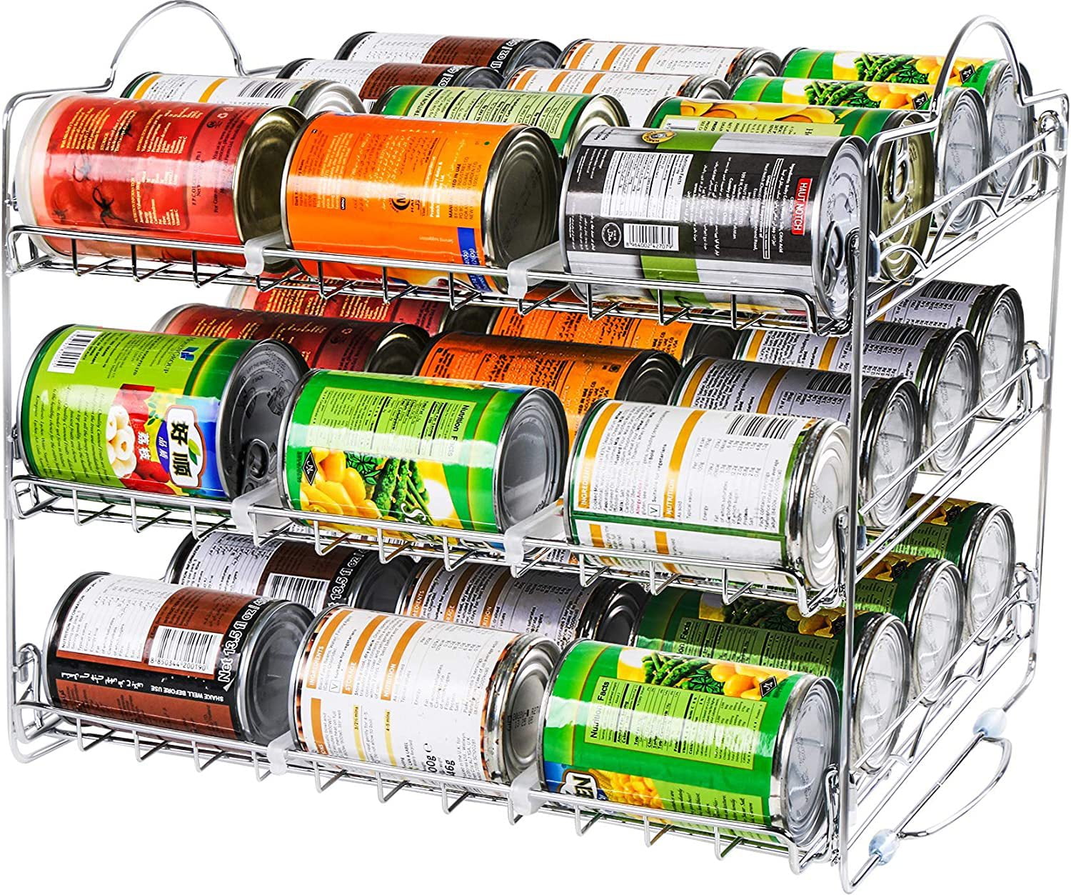 1 Pack Can Food Organizer Storage 72 Cans Holder Kitchen Cabinet Pantry ...