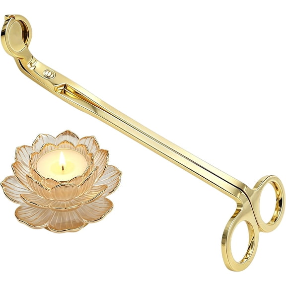 1 Pack Candle Wick Trimmer, Gold Wick Clipper Scissor Wick Cutter, Essential Tool for Candle Lovers/DIY Enthusiasts