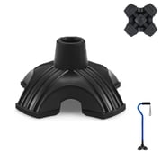 1 Pcs Cane Tips for Stability, Self Standing Cane Base for Most Walking Canes, Walking Sticks, Folding Canes, Non-Slip Replacement Quad Cane Tip, Heavy Duty 4 Prong Rubber Cane Foot Pad, Black