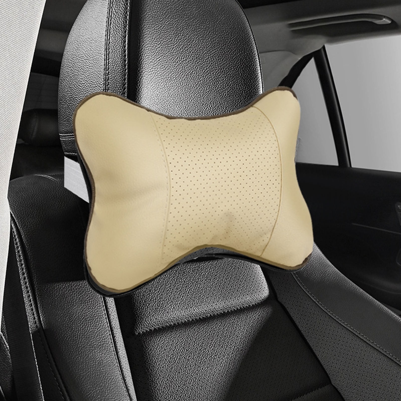 Seatbelt Harness For Dogs In Car New Panda Plush Headrest Auto Seat Covers Head Neck Rest Cushion Cartoon Headrest Pillow Pad Supplies Car Pillow Cute - Foto 6
