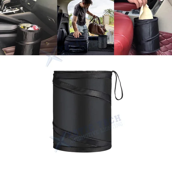 1 Pack Car Portable Garbage Bin Collapsible Rubbish Bucket Traveling Accessories