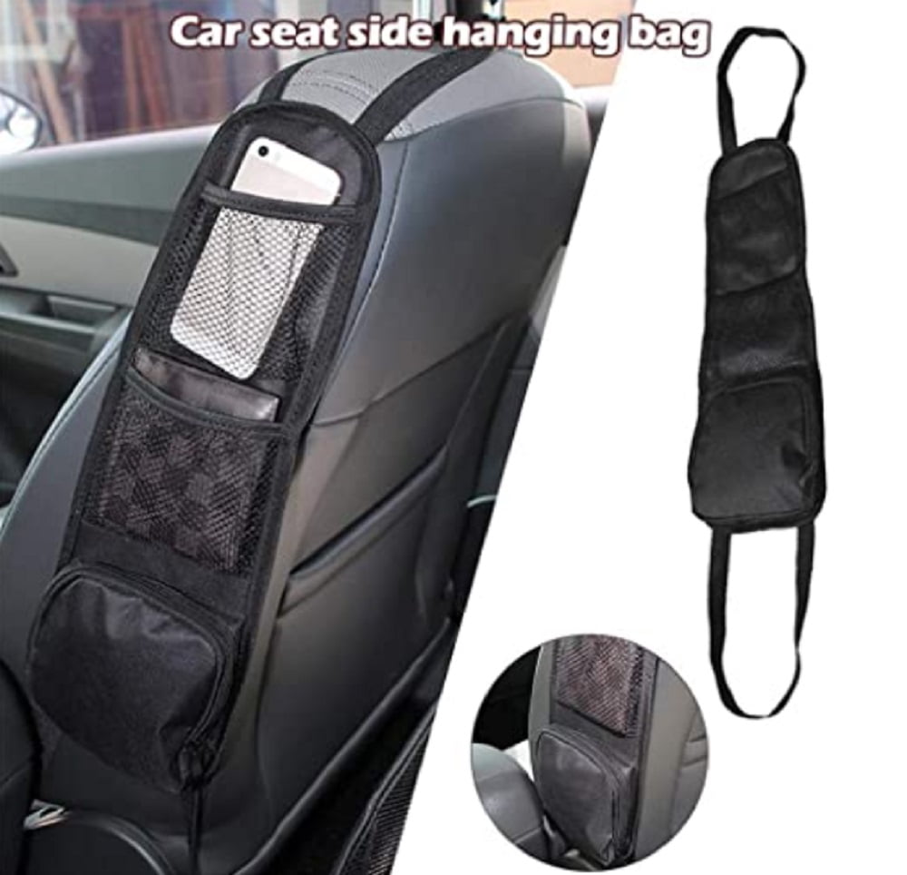VAGURFO Car Seat Side Storage Bag,Car Seat Side Organizer, Auto Accessories  Multifunctional Mesh Net Pocket,Storage Hanging Bag ,Use On Any Front  Passenger Car Seats For Cars, Trucks, Mini Vans And SUV 
